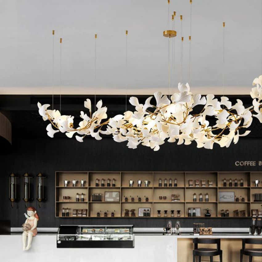 Ceramic Ginkgo Chandelier 4 Sizes