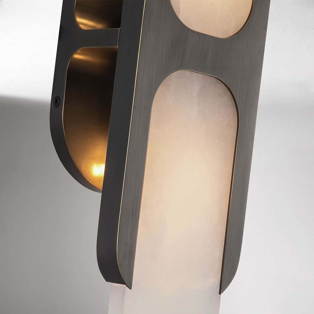 Hopkins Alabaster Sconce 9"–17"