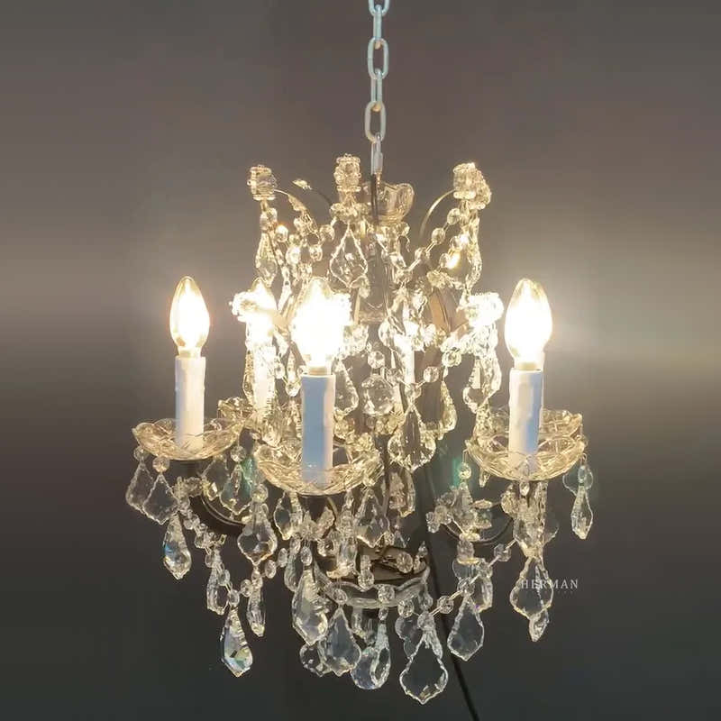 Rocaille Iron & Crystal Chandelier