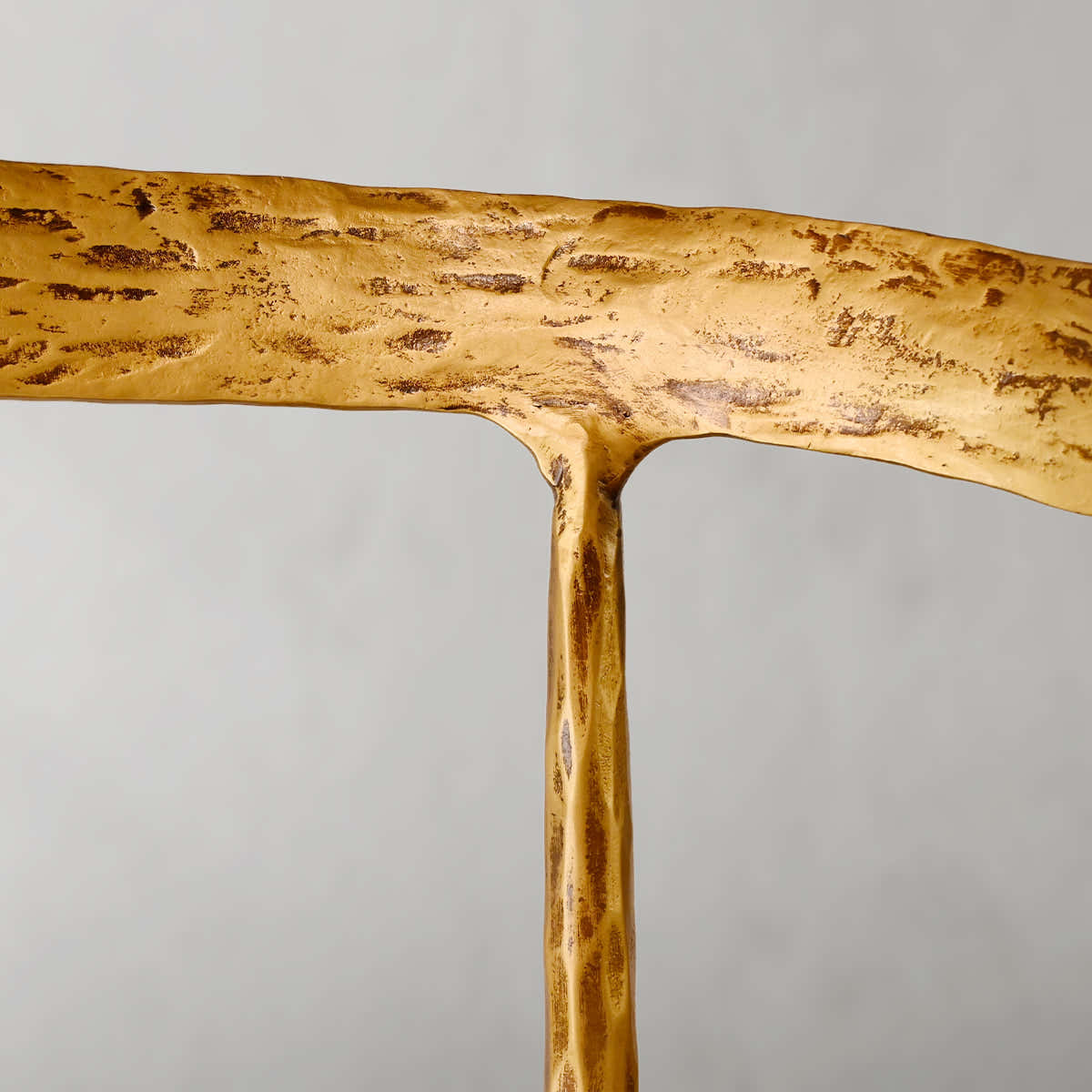 Hand-Forged Metal Curved Chair
