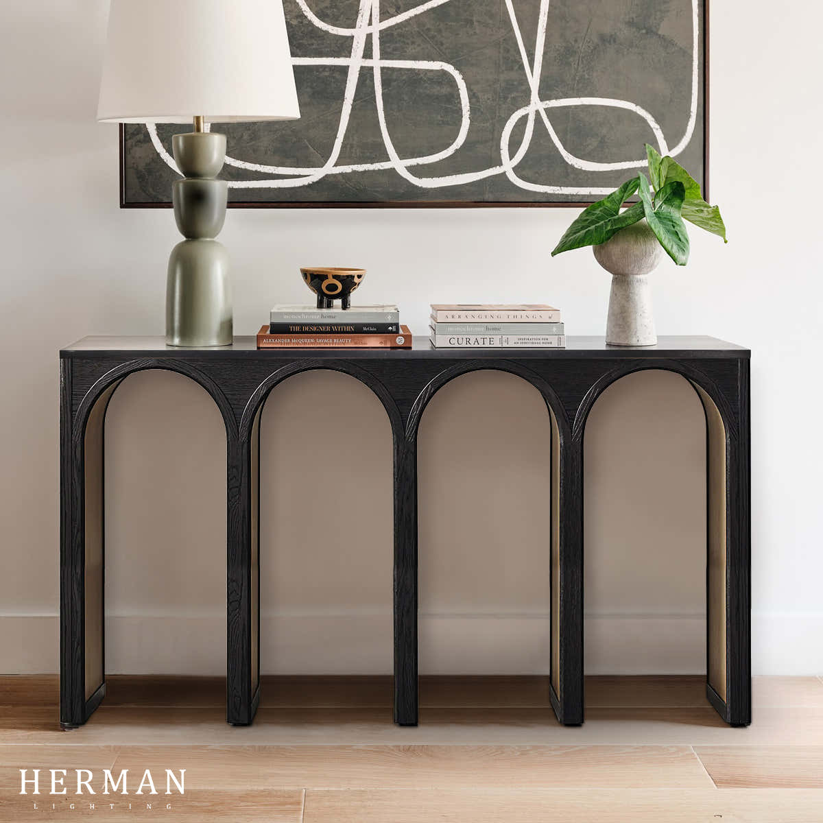 Hattie Console in Oak 60"W