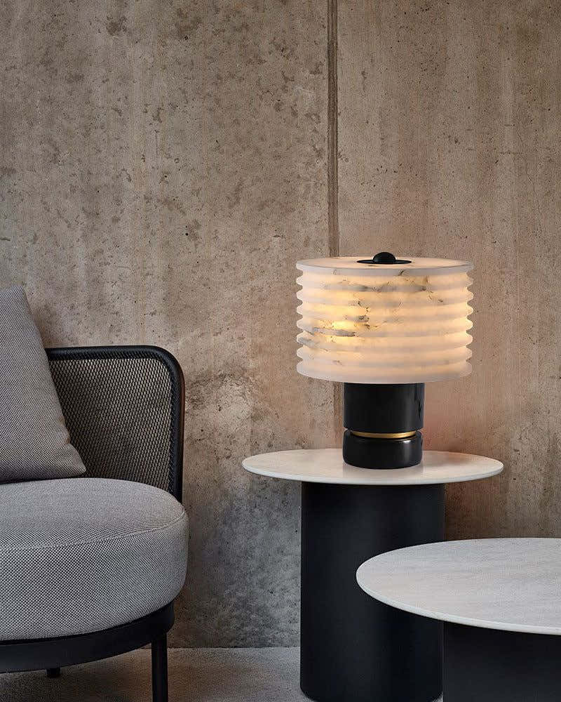 Elegant Lighting G9 Cloud Stone Alabaster Table Lamp Wide D10" & D11" 15W
