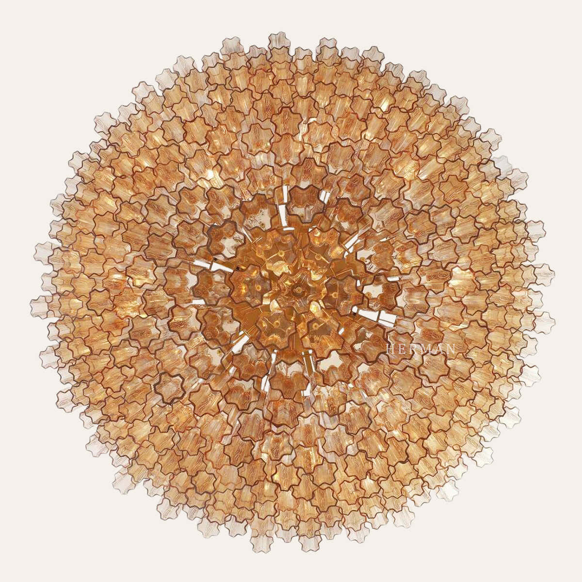 Addis Murano Glass 40 Light Chandelier 62" W