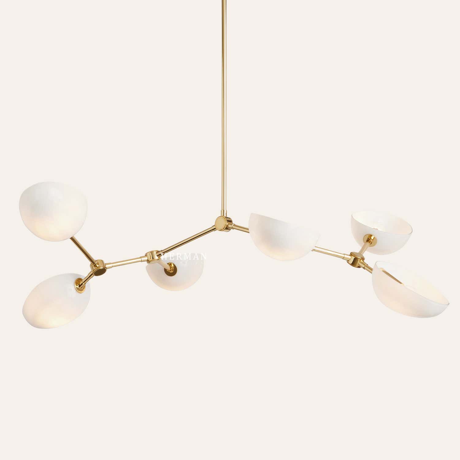 Argus Glass Chandelier 45" Width