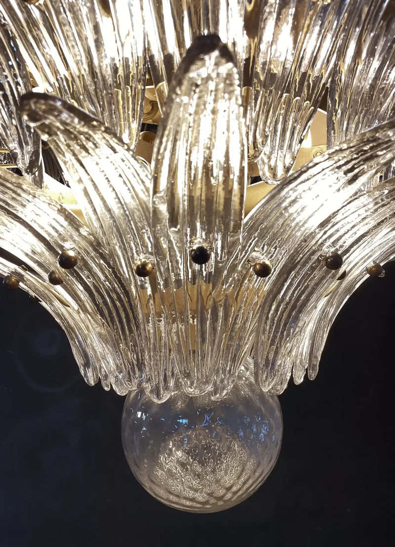 Murano Chandelier – Palmette – 163 glasses – Smoked