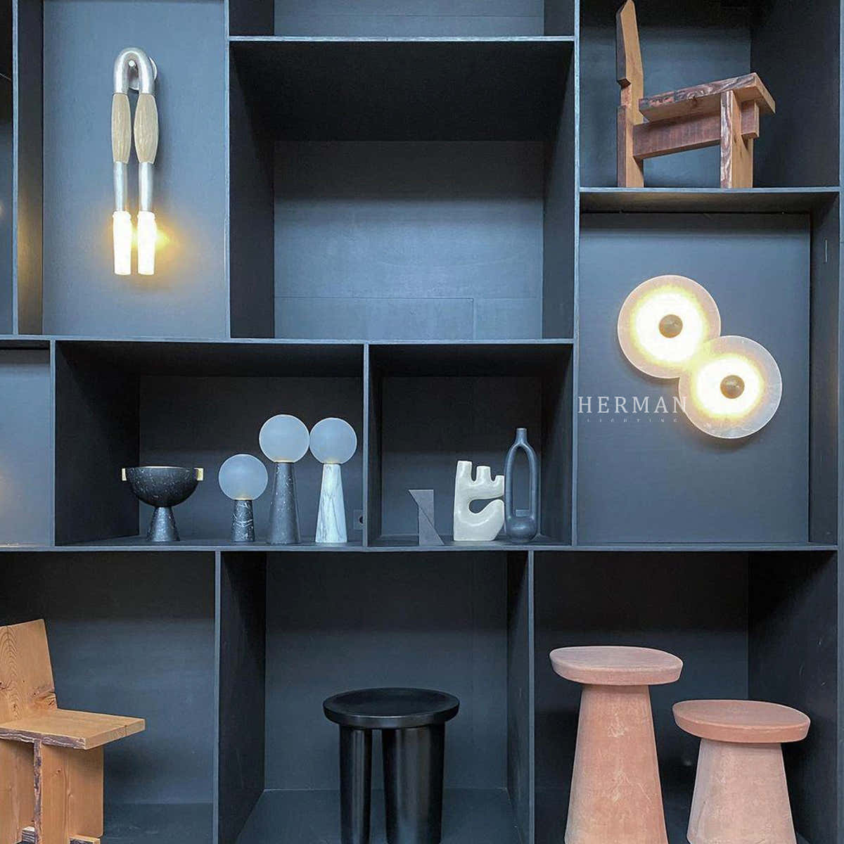 Median Alabaster Flush mount - 2 Surface