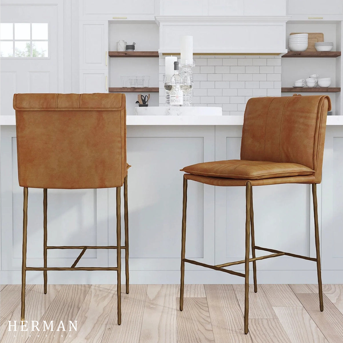 Eugina Leather Stool