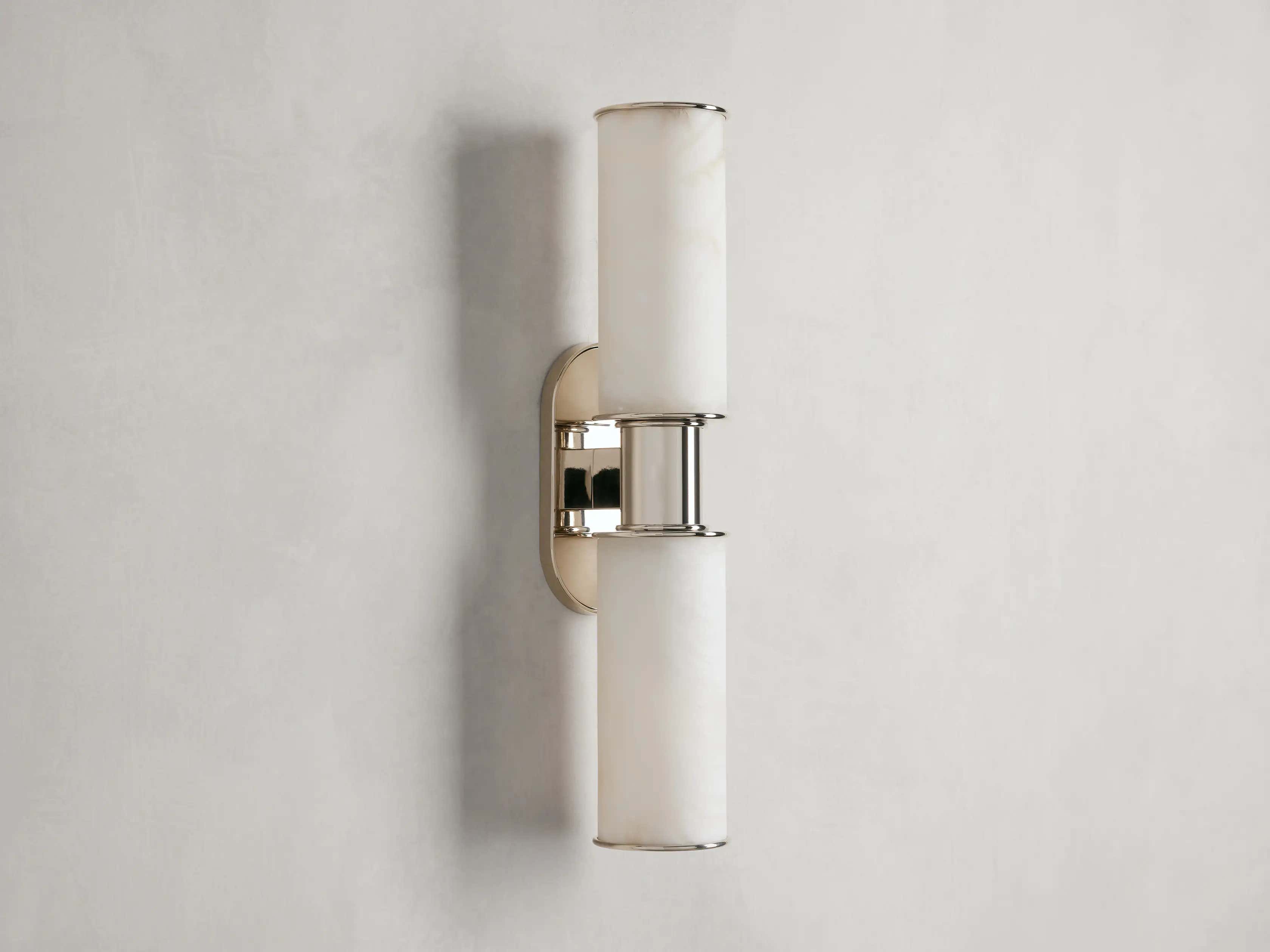 Harrlin Double Sconce in Alabaster