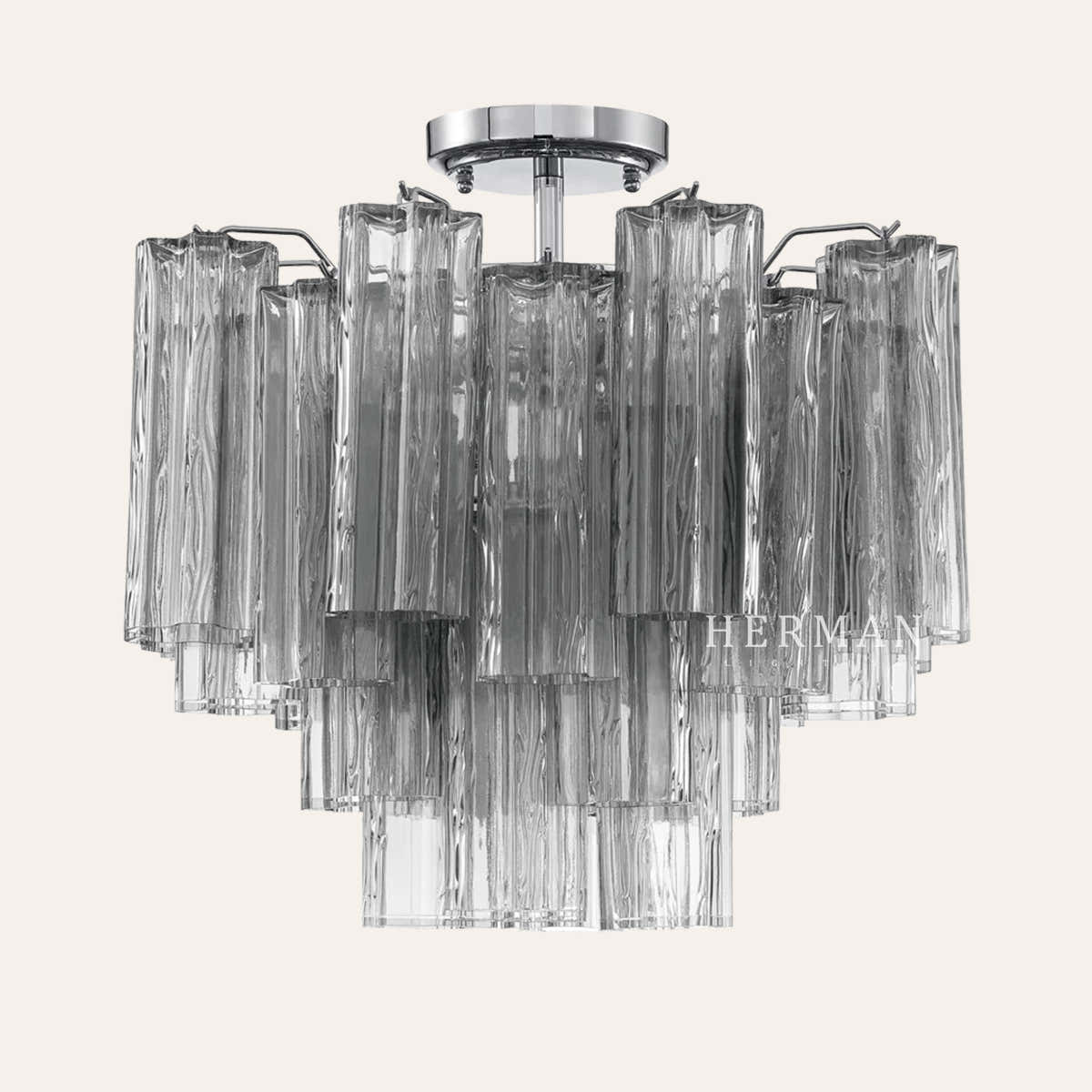 Addis Murano Glass Semi-Flush Ceiling Mount 17''W