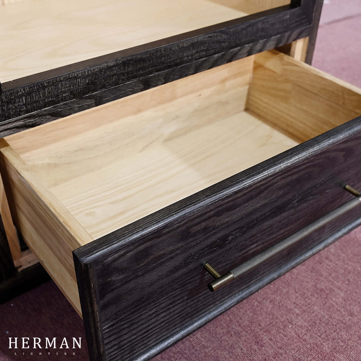 Hattie Triple Entryway Cabinet in Oak 69.75"W