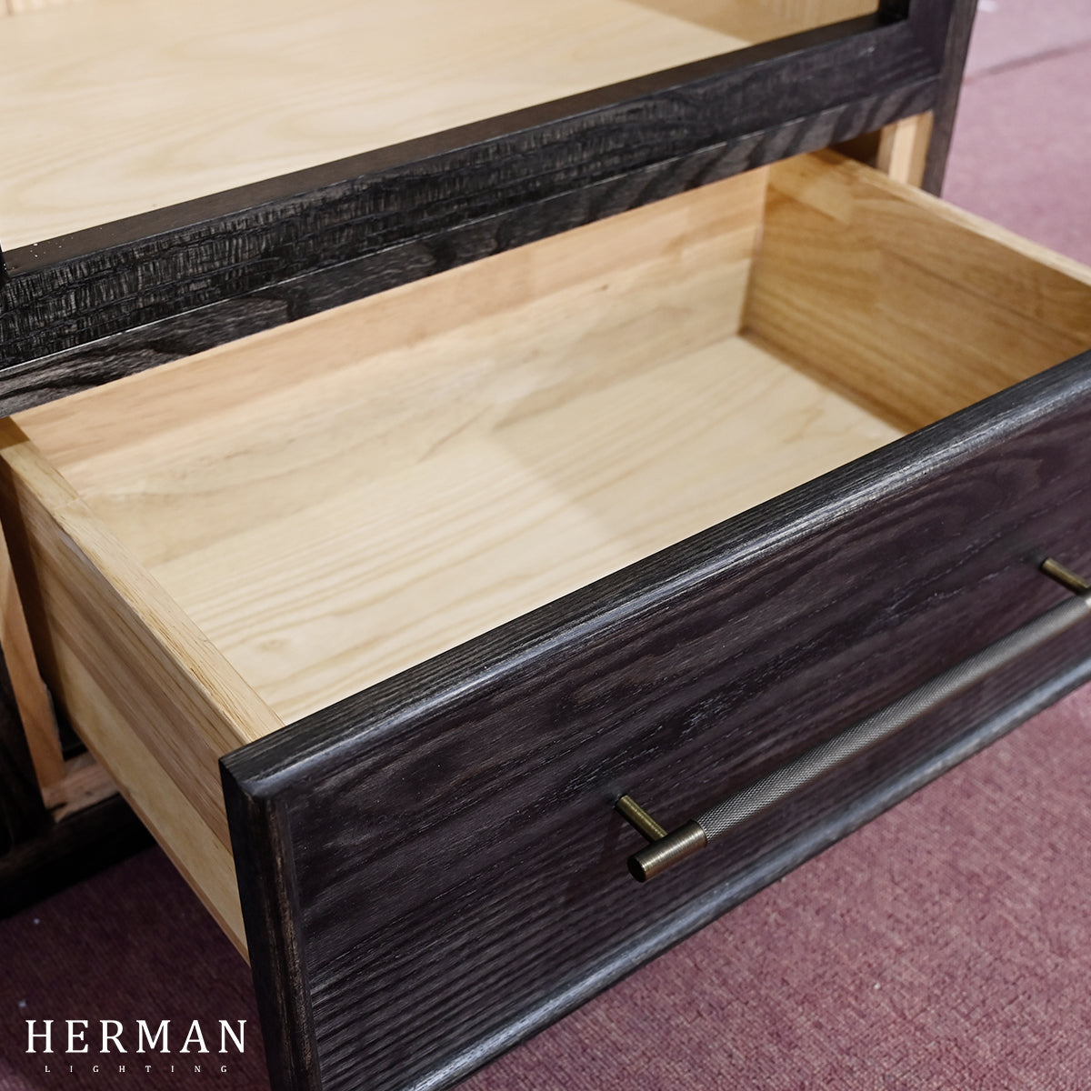 Hattie Triple Entryway Cabinet in Oak 69.75"W