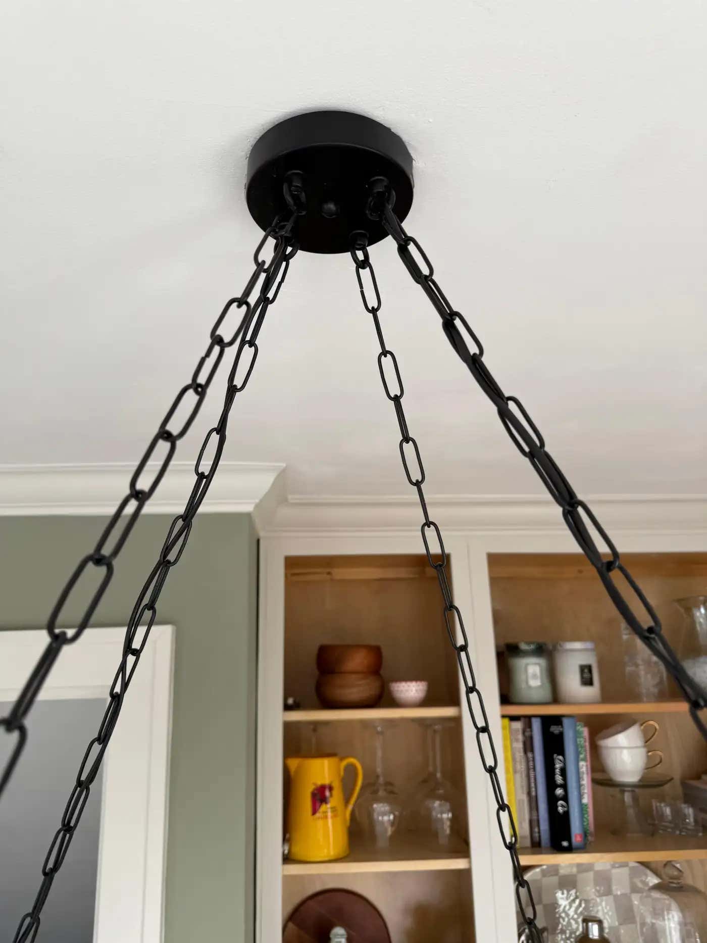 Enormous 36 Ø Flush Mount / Pendant with Stunning Full Moon-Like Alabaster Shade