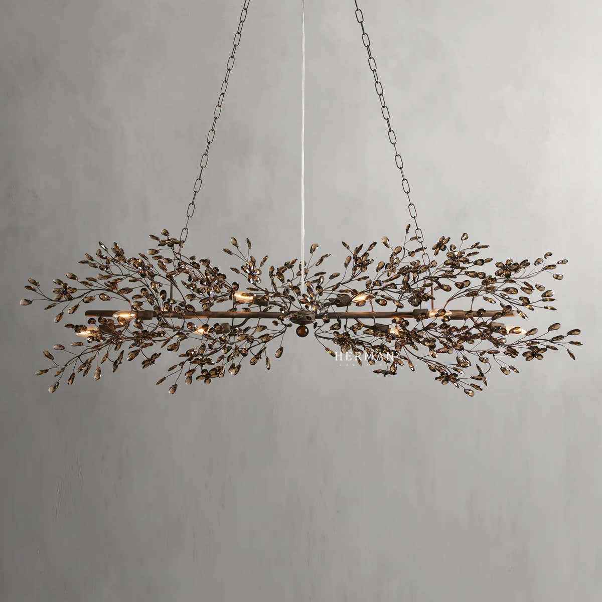 Fiore Colored Linear Chandelier 43" 51" 68"
