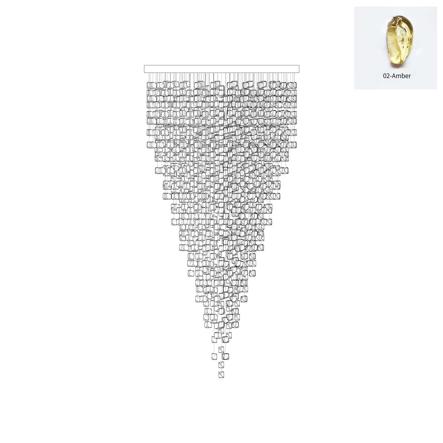 Crystal Stone Chandelier