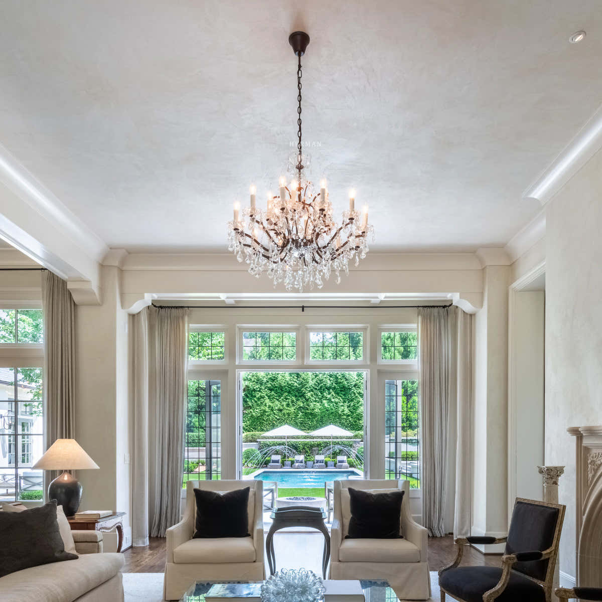 Rocaille Iron & Crystal Chandelier