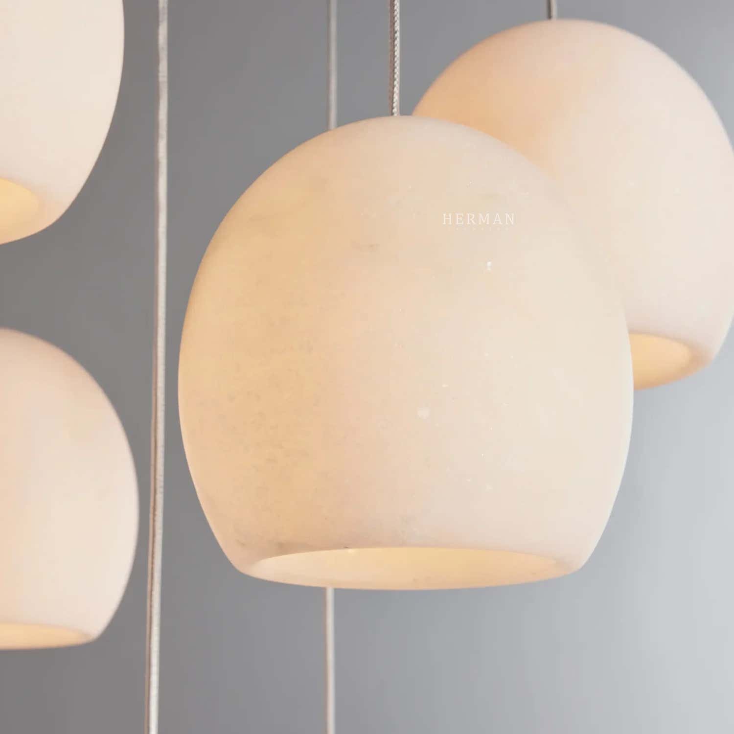 Arica Alabaster Round Chandelier