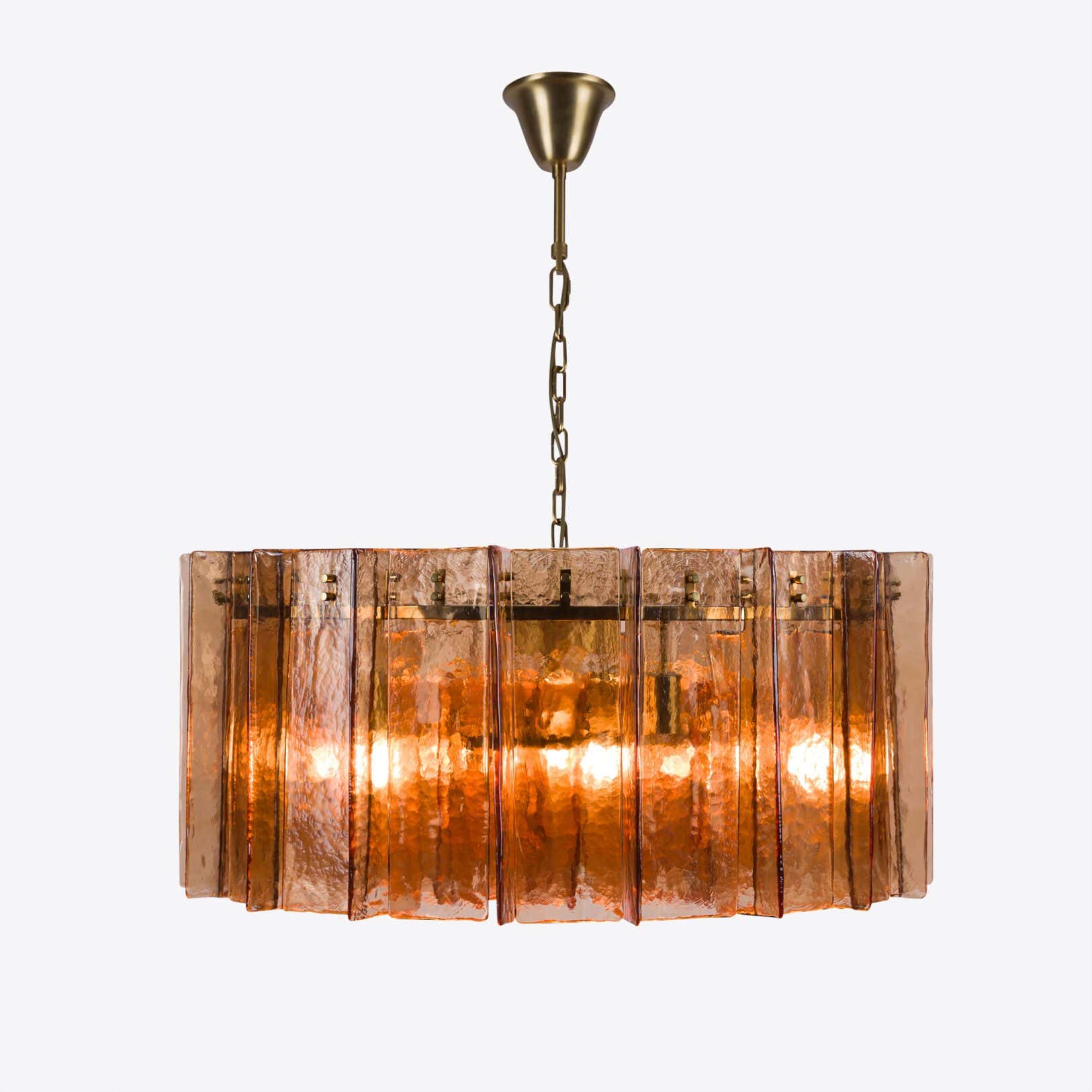 Berlin Chandelier Amber Glass 35" W 47" W