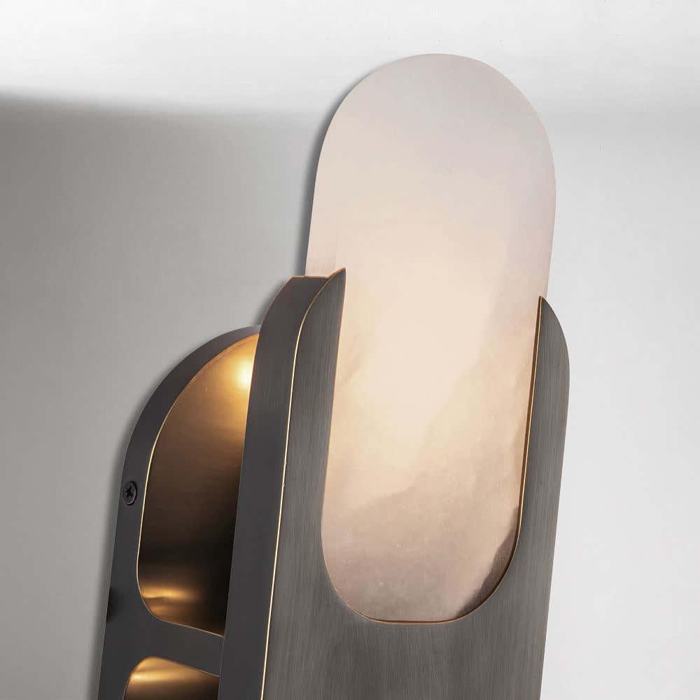 Hopkins Alabaster Sconce 9"–17"