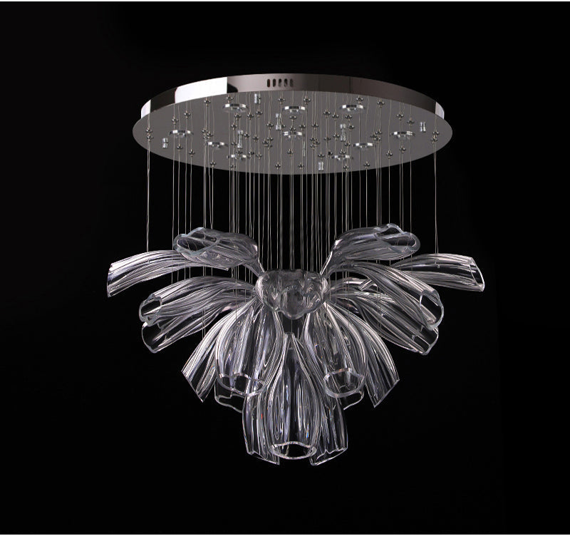 Glass Lotus Chandelier