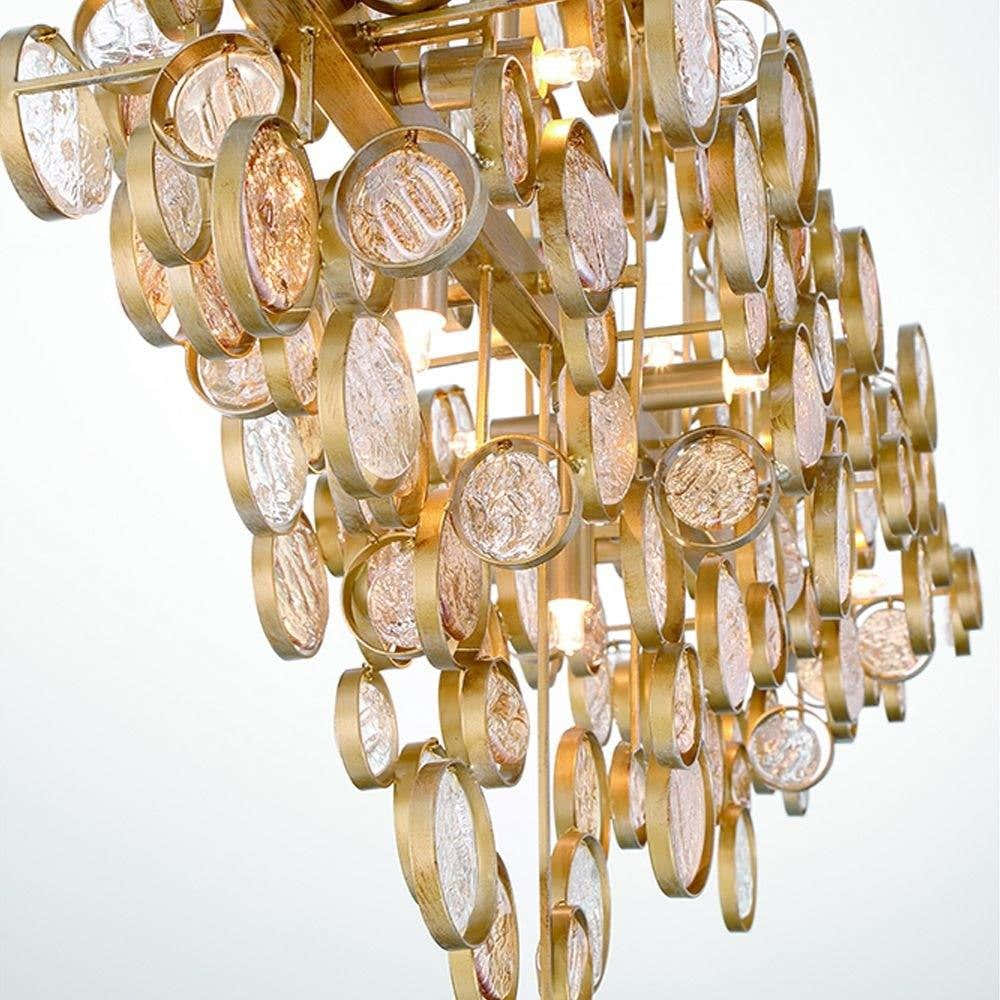 Trento Clustered Glass Linear Chandelier 40"