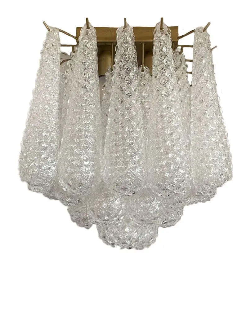 Murano Ceiling lamp – Drop – 32 glasses – Transparent