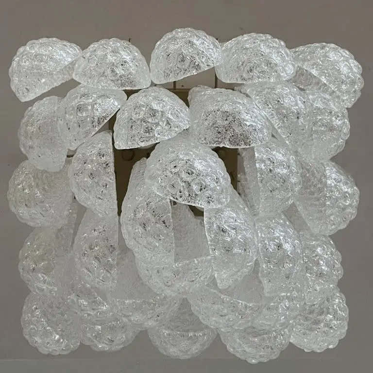 Murano Ceiling lamp – Drop – 32 glasses – Transparent