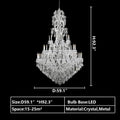 Oversized Luxury Traditional Gold/Chrome Candle Branch Crystal Chandelier