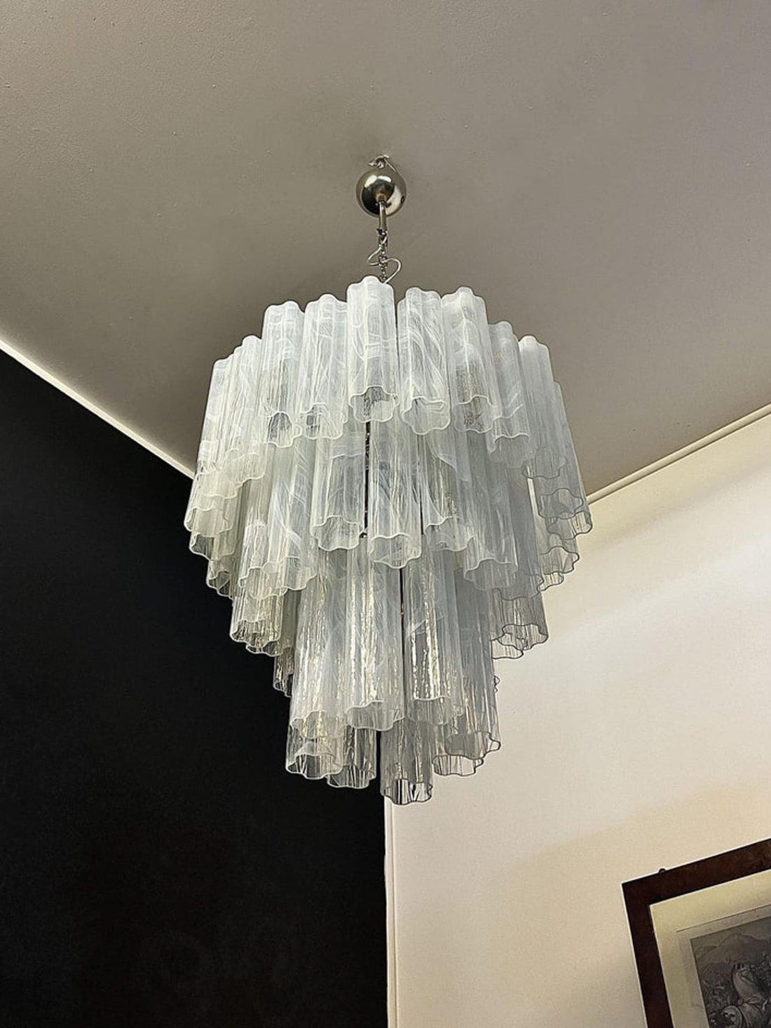 Murano Chandelier – 48 tubes – Alabaster White