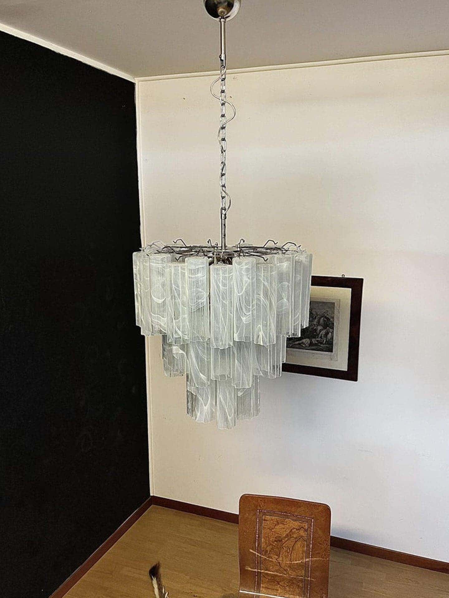 Murano Chandelier – 48 tubes – Alabaster White