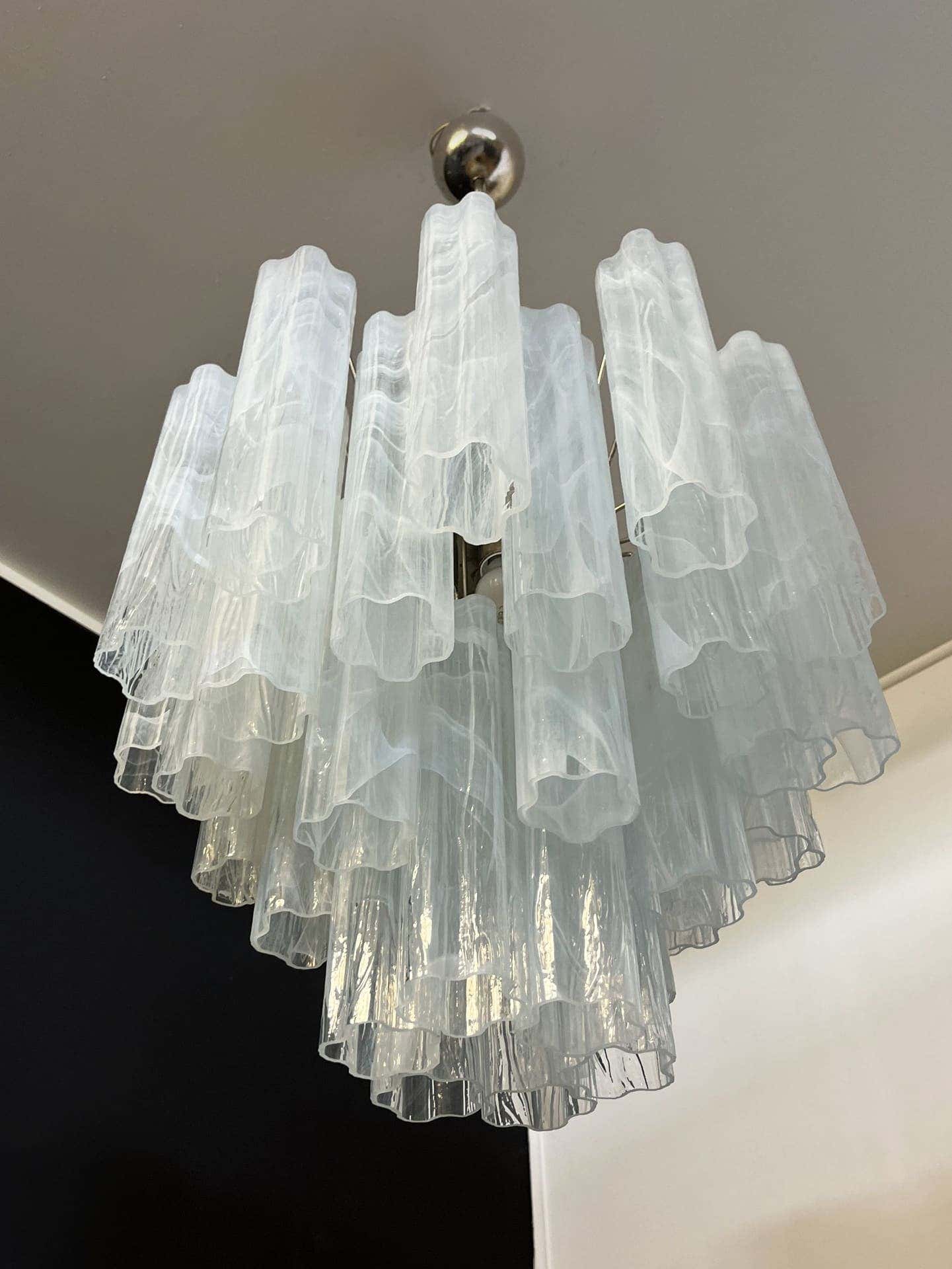 Murano Chandelier – 36 tubes – Alabaster white