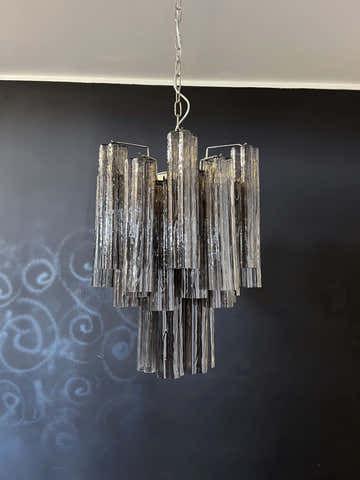 Murano Chandelier – 30 tubes – Smoky Glass Tubes