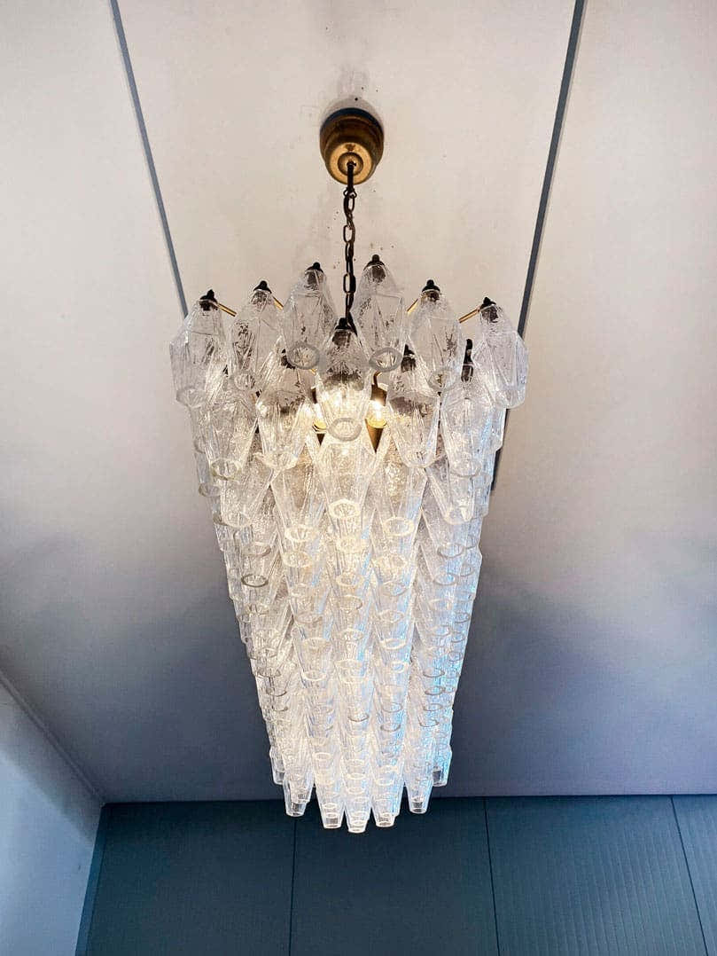 Murano Chandelier – Poliedri – 138 glass
