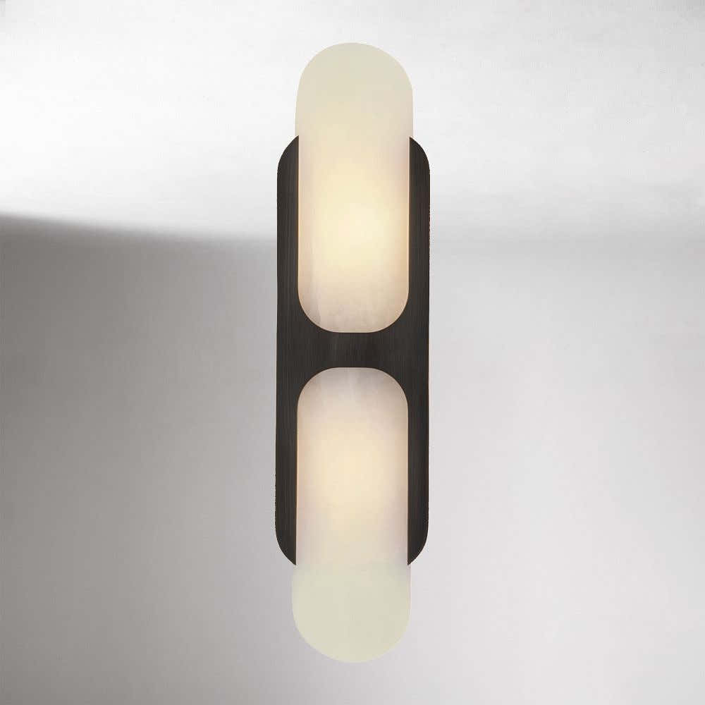 Hopkins Alabaster Sconce 9"–17"