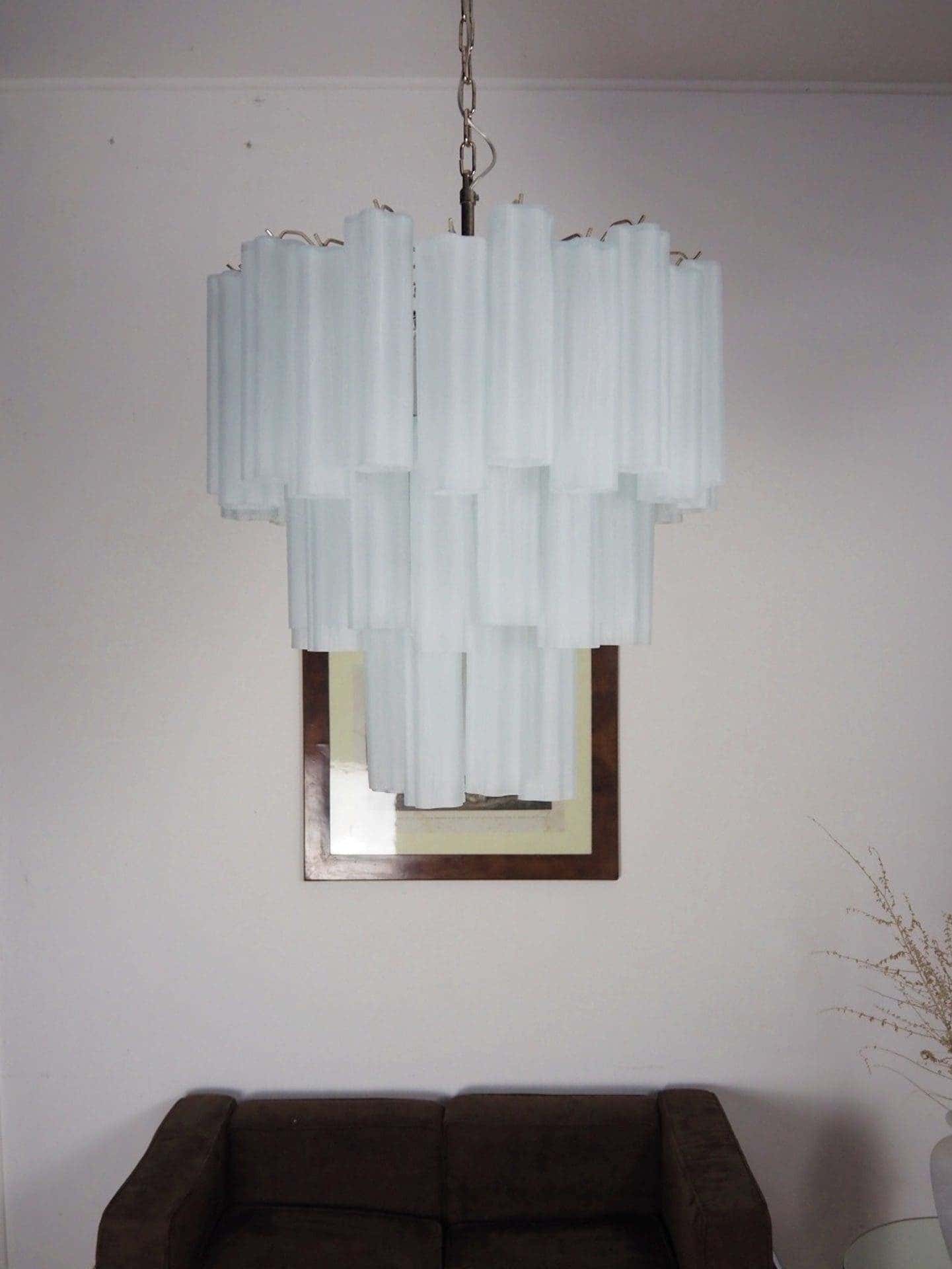 Murano Chandelier – 48 tubes – matte white