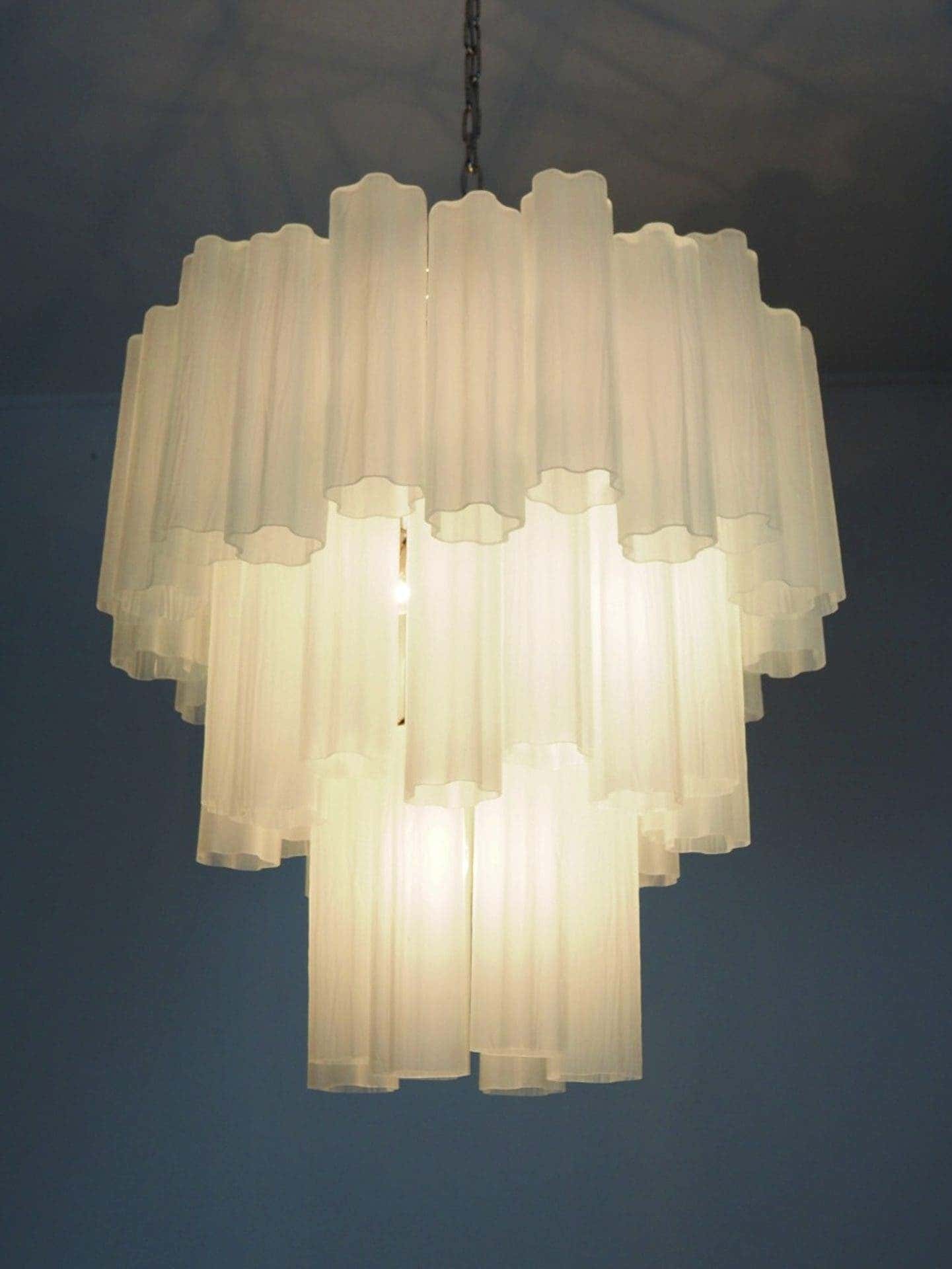 Murano Chandelier – 48 tubes – matte white