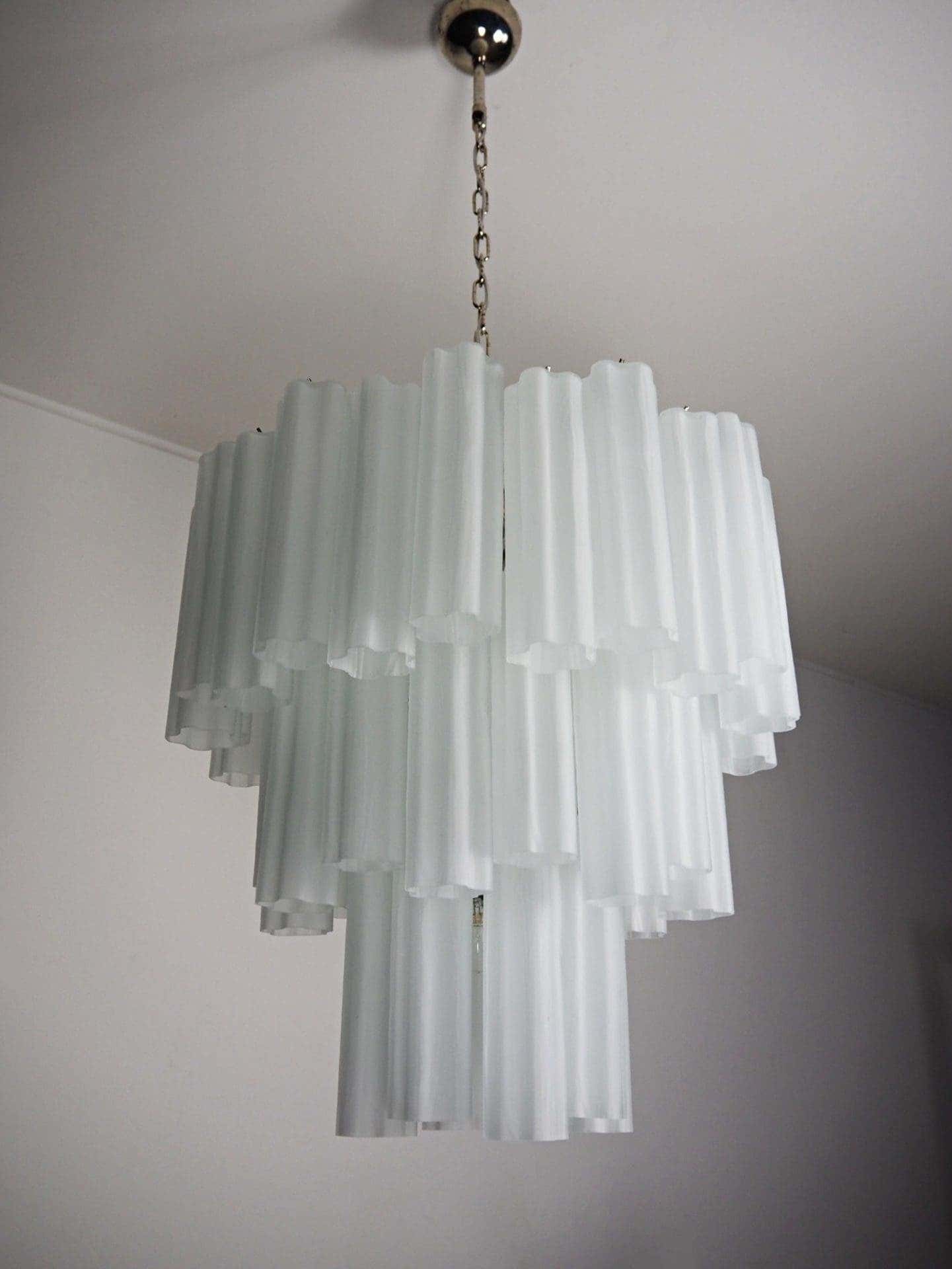 Murano Chandelier – 48 tubes – matte white