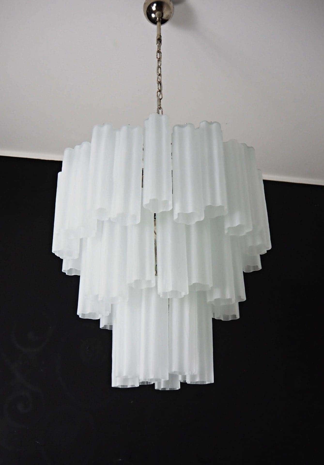 Murano Chandelier – 48 tubes – matte white