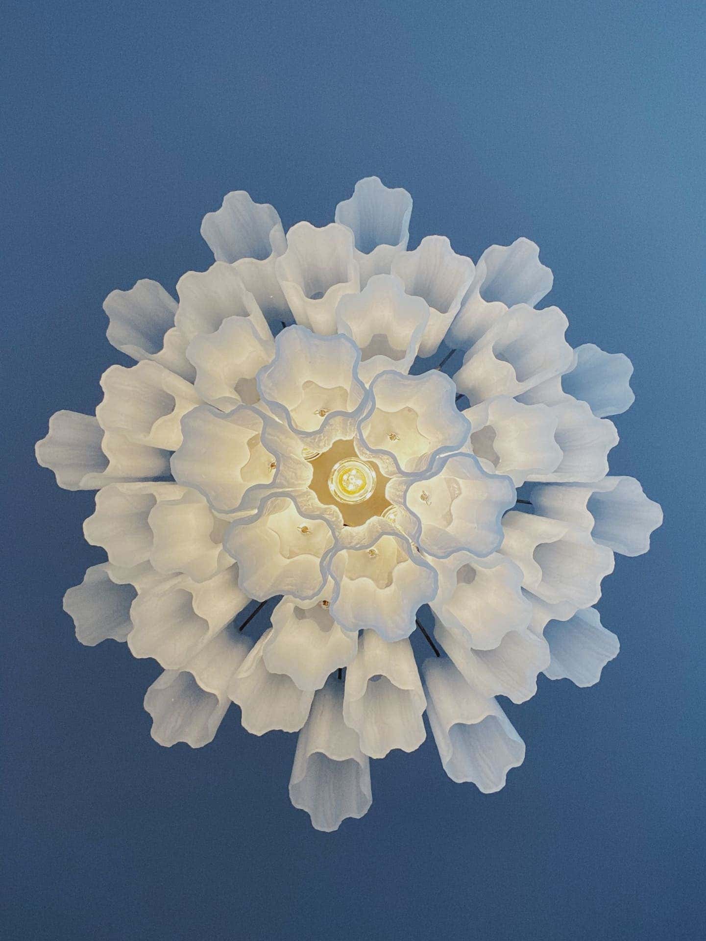 Murano Chandelier – 36 tubes – Matte white