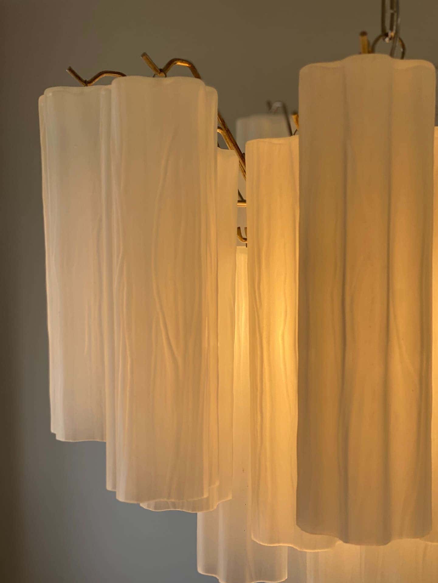 Murano Chandelier – 36 tubes – Matte white
