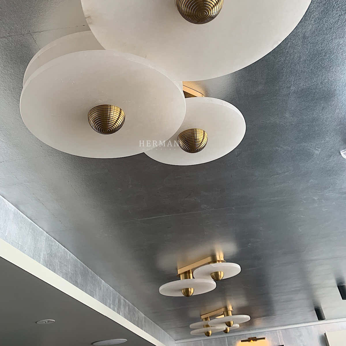 Median Alabaster Flush mount - 4 Surface