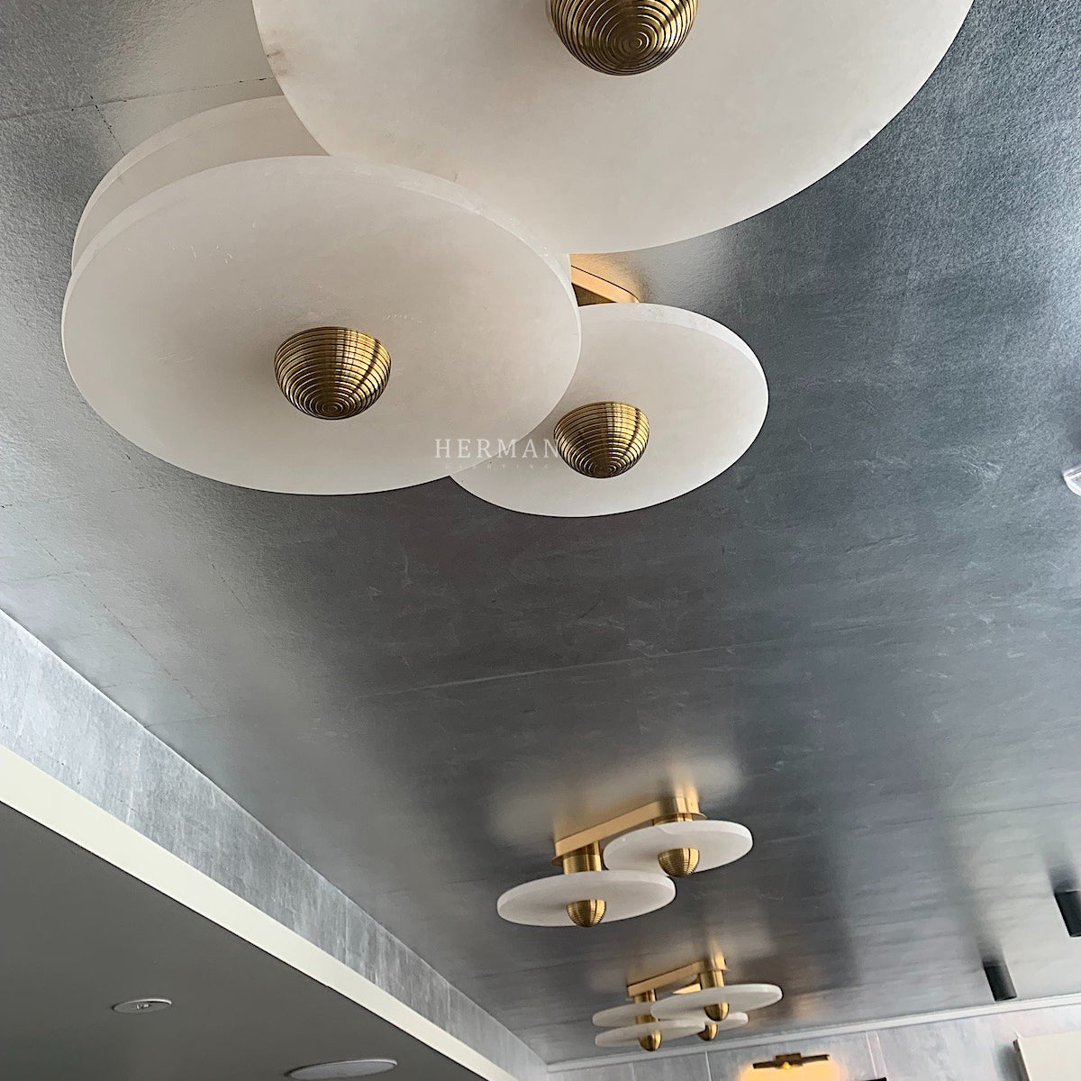 Median Alabaster Flush mount - 4 Surface