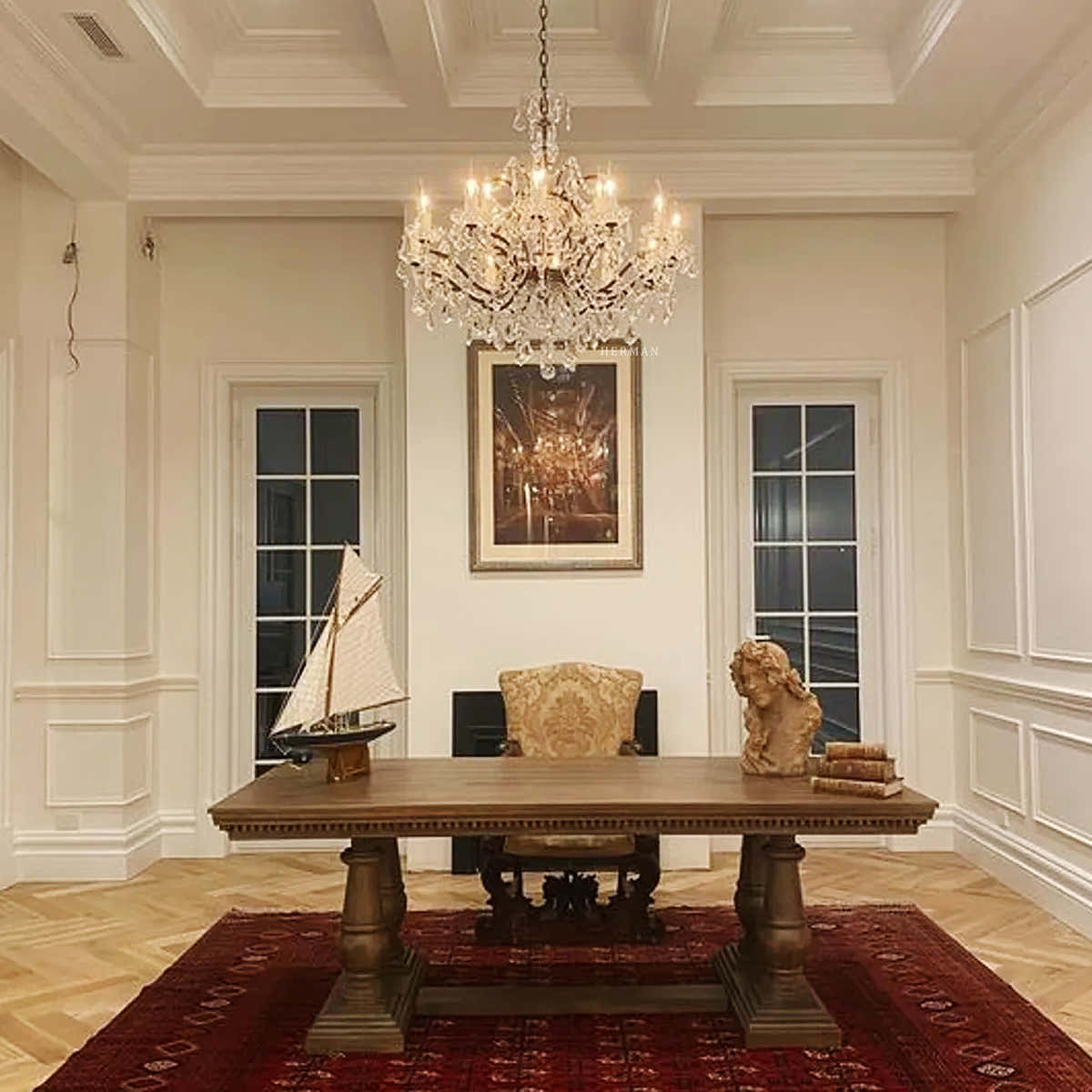 Rocaille Iron & Crystal Chandelier