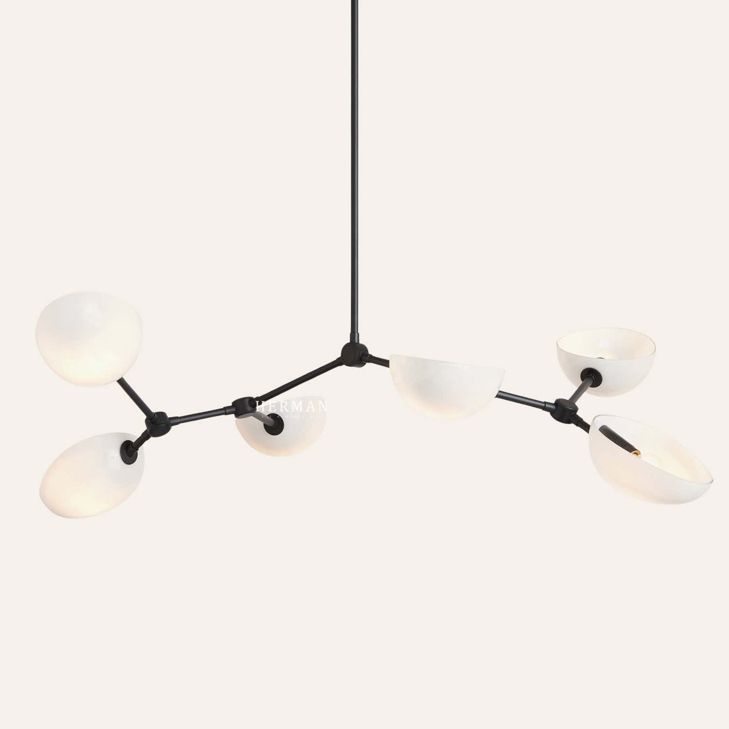 Argus Glass Chandelier 45" Width