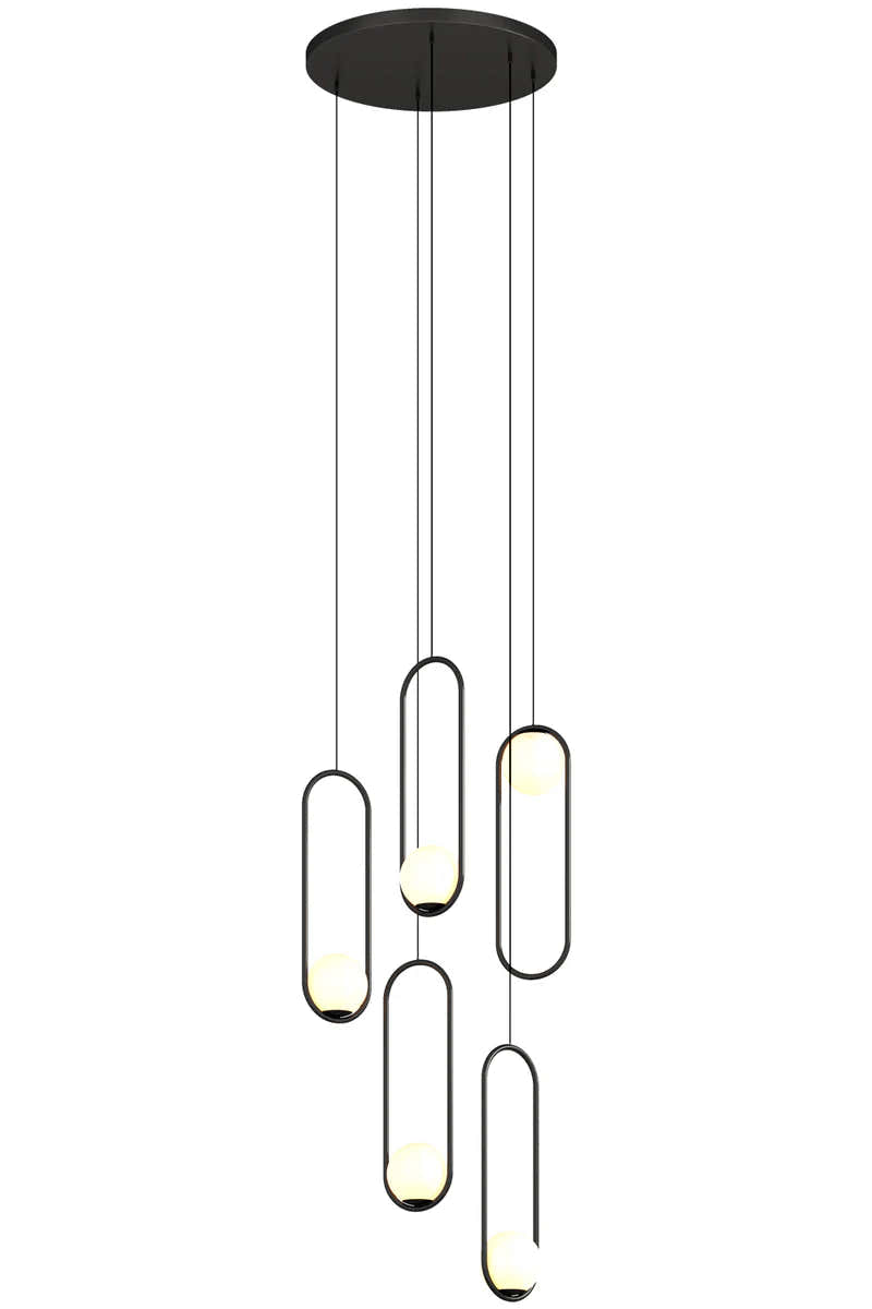 Luminous Modern LED Opal Glass Chandelier