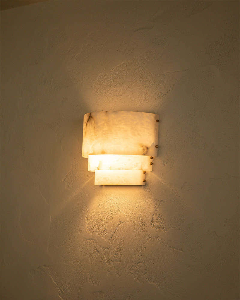 3 Tier White Round Alabaster Chain Pendant Light Fitting in Brass 10in