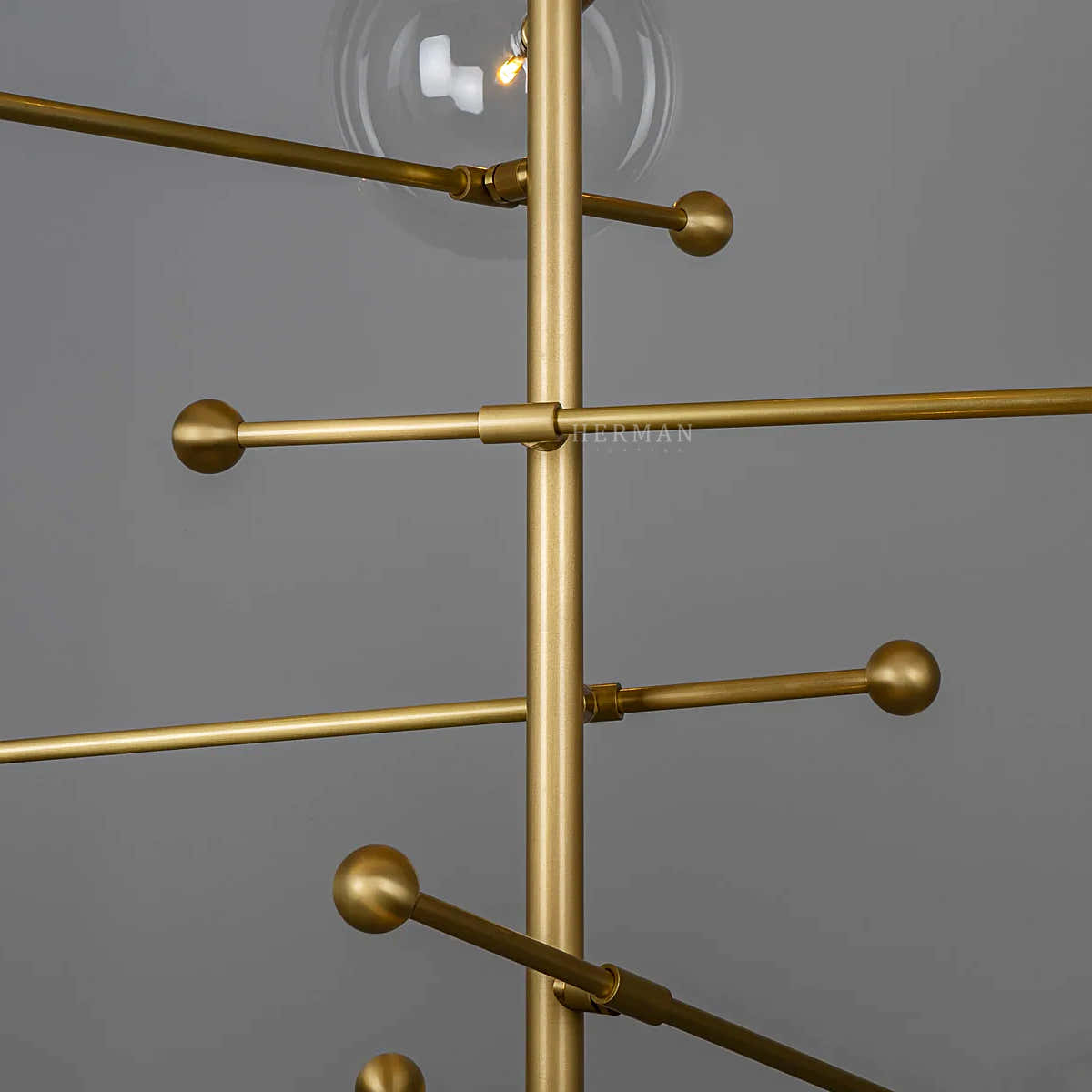 Aero 12-Light Modern Brass Chandelier
