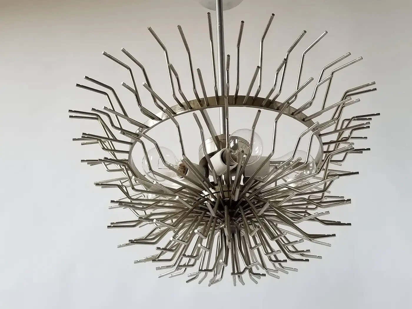 Signed Camer Eight-Tier Glass Prism Chandelier, 1960s, Italia
