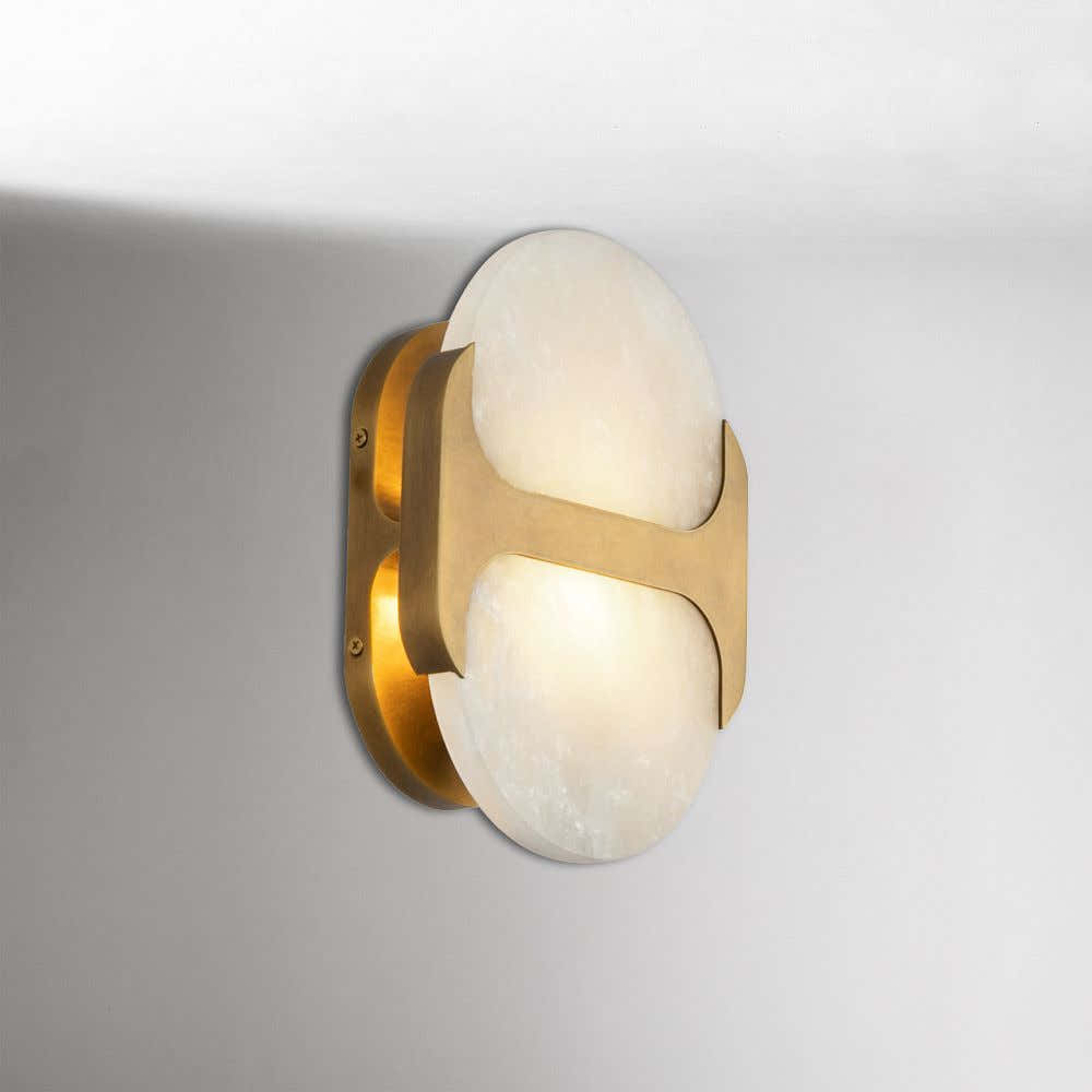 Hopkins Alabaster Sconce 9"–17"