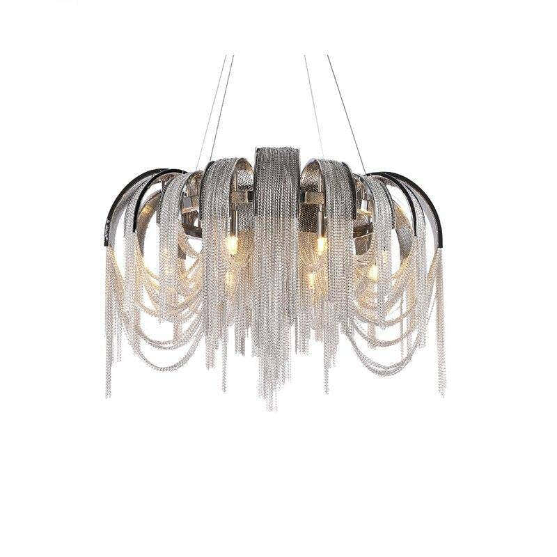 Cadena Aluminum Chain Tassel Chandelier