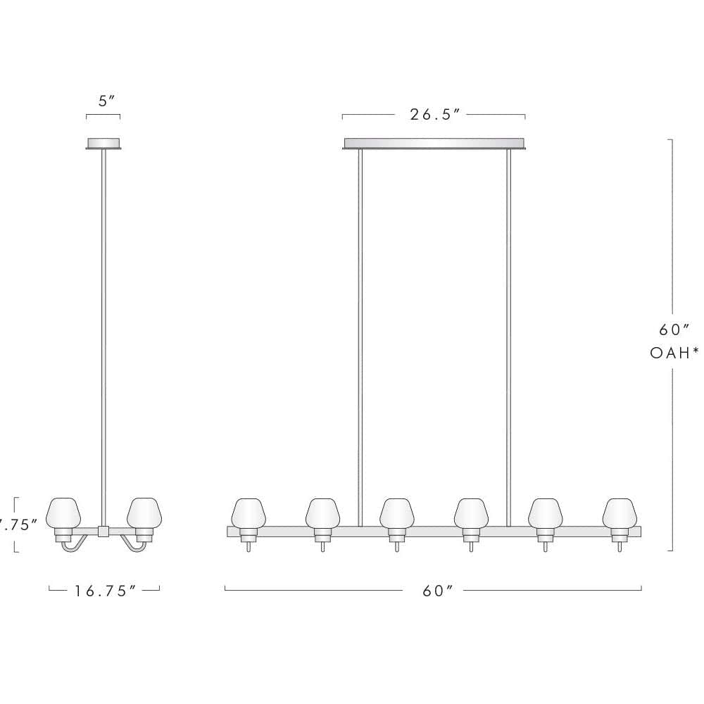 Letitia Linear Crystal  Chandelier